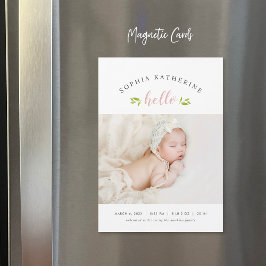 Anuncio de nacimiento de foto magnética de garitos