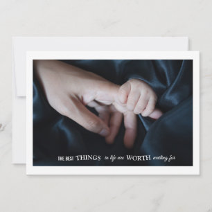 Anuncio de nacimiento de foto táctil de oferta