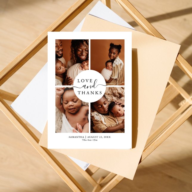 Anuncio de nacimiento de fotografía de agradecimie (Subido por el creador)