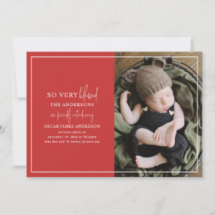 Anuncio de nacimiento de fotos de Navidades mínimo