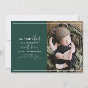 Anuncio de nacimiento de fotos de Navidades mínimo