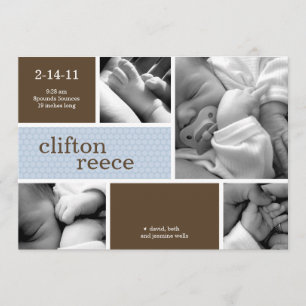 Anuncio de nacimiento de insectos (rosa o azul)