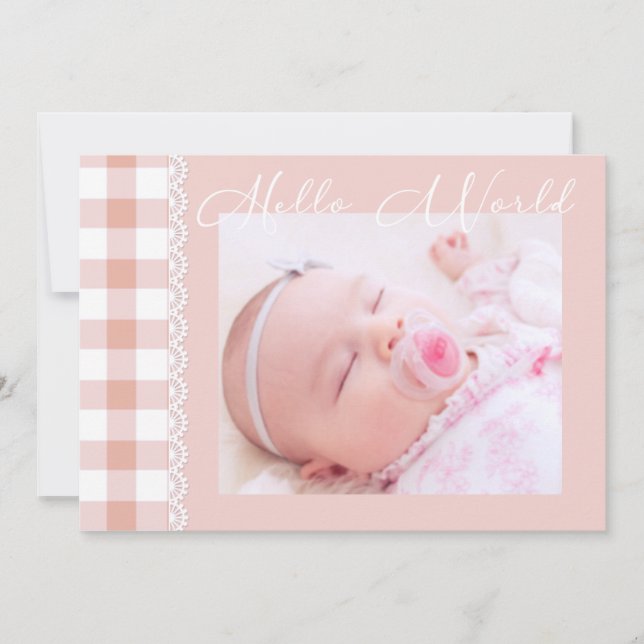 Anuncio de nacimiento de la bebé mundial (Anverso)