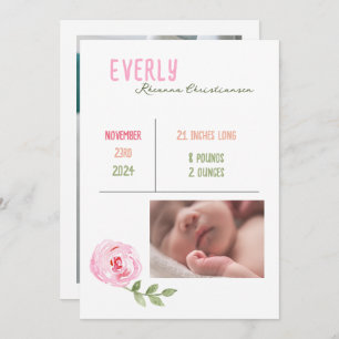 Anuncio de nacimiento de la flor acuática de la ni