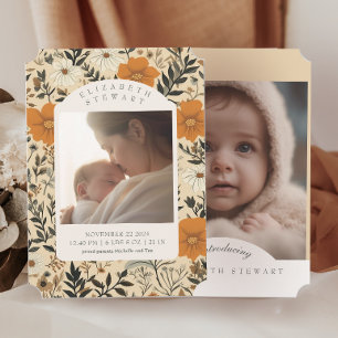 Anuncio de nacimiento de la flor de cosecha 2