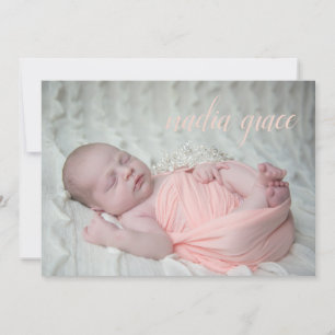 Anuncio de nacimiento de la foto