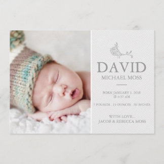 Anuncio de nacimiento de la foto | Bird Announcer