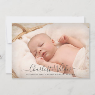 Anuncio de nacimiento de la foto con nombre de gui