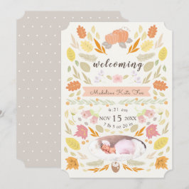 Anuncio de nacimiento de la foto de la calabaza de