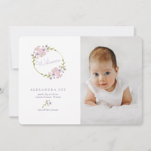 Anuncio de nacimiento de la foto de Wreath de bien