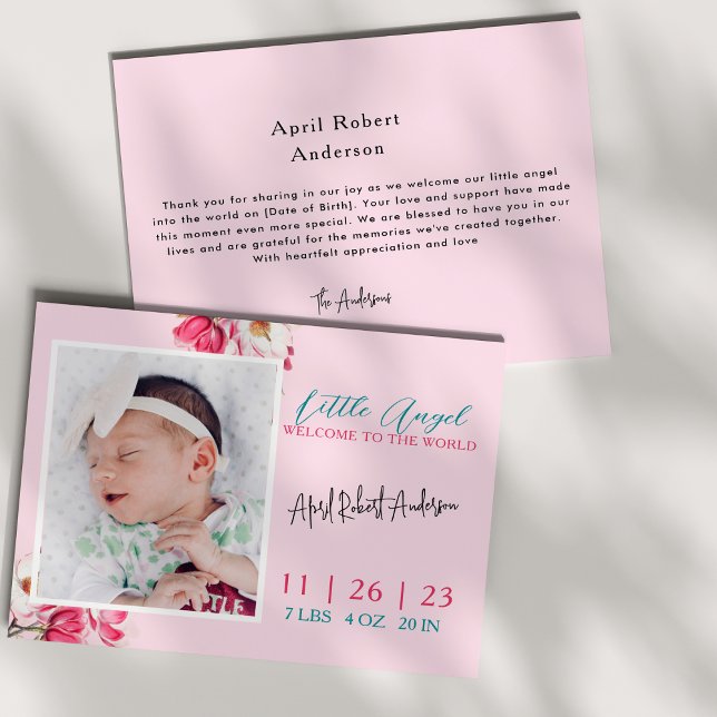 Anuncio de nacimiento de la foto del bebé de Littl (Subido por el creador)