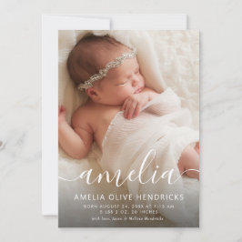 Anuncio de nacimiento de la foto del guión de firm