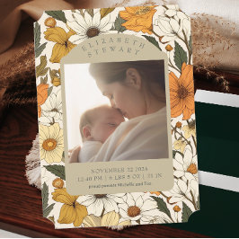 Anuncio de nacimiento de la foto del otoño 2 de ne