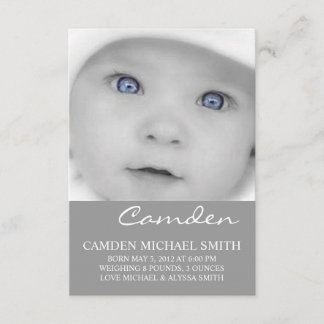 Anuncio de nacimiento de la foto | Nombre