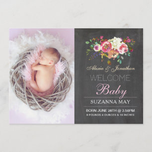 Anuncio de nacimiento de la foto Tarjetas estadíst