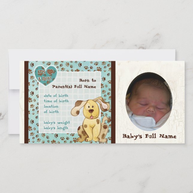 Anuncio de nacimiento de la mejor foto de amigo de (Anverso)