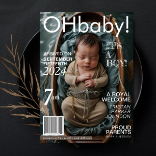 Anuncio de nacimiento de la revista Baby