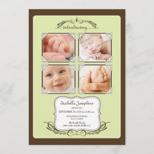 Anuncio de nacimiento de lima de cuatro veces al d