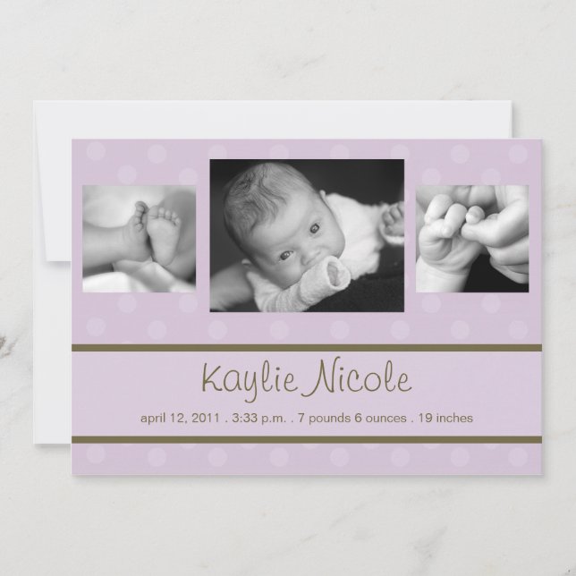 Anuncio de nacimiento de los puntos de polka (Anverso)