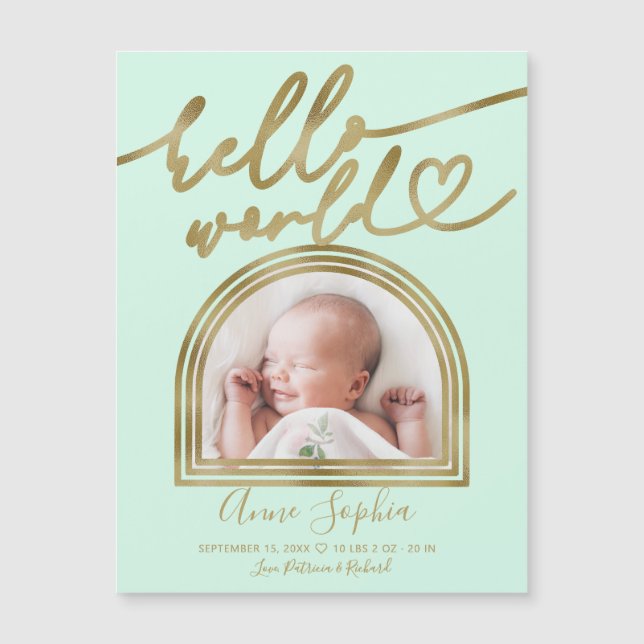 Anuncio de nacimiento de Marco Chic del Mundo (Anverso)
