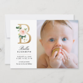 Anuncio de nacimiento de monograma