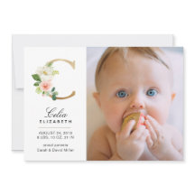 Anuncio de nacimiento de monograma