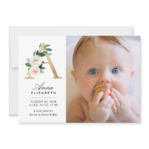 Anuncio de nacimiento de monograma