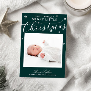 Anuncio de nacimiento de Navidad con foto de guión