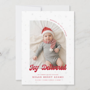 Anuncio de Nacimiento de Navidad Retro Joy Entrega