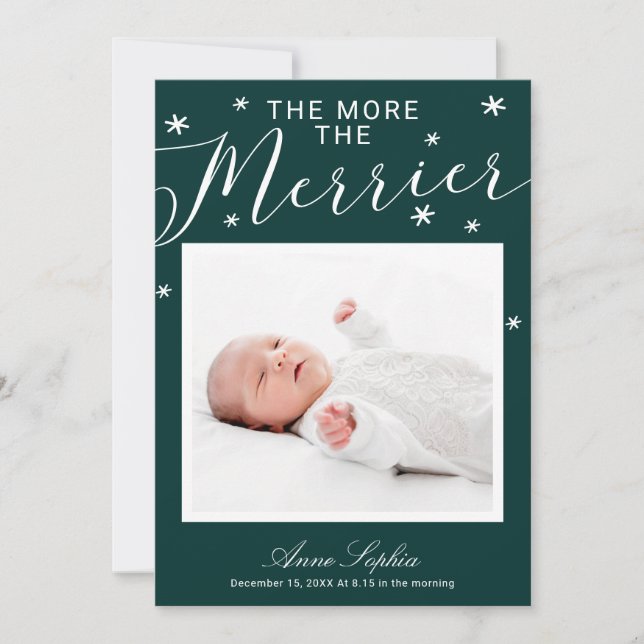 Anuncio de Nacimiento de Navidad The More The Merr (Anverso)