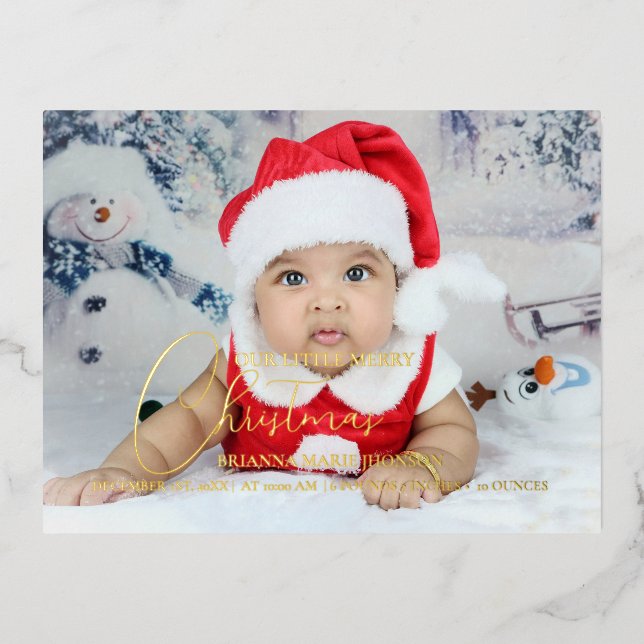 Anuncio de nacimiento de navidades pequeños (Anverso)