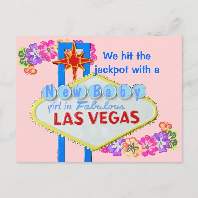 Anuncio de nacimiento de niña en Las Vegas (Anverso)