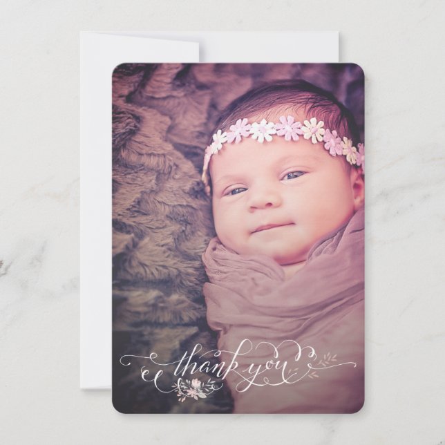 Anuncio de Nacimiento de Niña Gracias por Venir Si (Anverso)