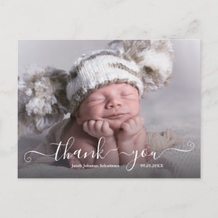 Anuncio de nacimiento de niño foto tarjeta postal