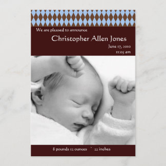 Anuncio de nacimiento de niño pequeño de estilo ar