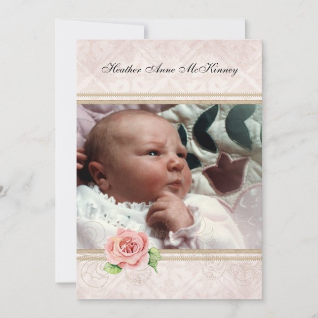 Anuncio de nacimiento de nuestra pequeña princesa  (Anverso)