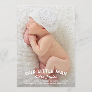 Anuncio de nacimiento de nuestro pequeño hombre