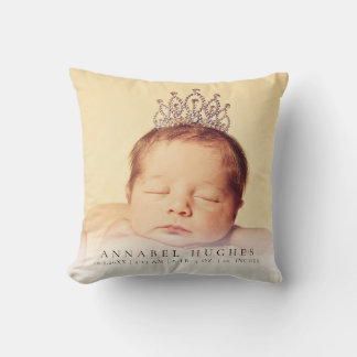 Anuncio de nacimiento de nuevo bebé Almohada Cojín
