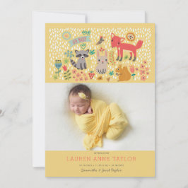 Anuncio de nacimiento de nuevo bebé de animales de