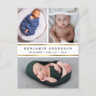 Anuncio de nacimiento de nuevo bebé Foto de agrade