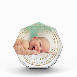 Anuncio de nacimiento de oro foto de Keepsake Gems