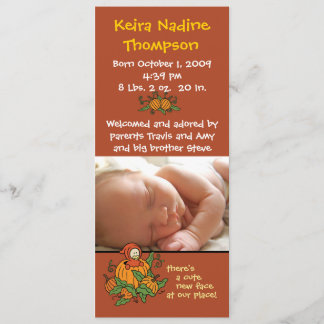 Anuncio de nacimiento de otoño