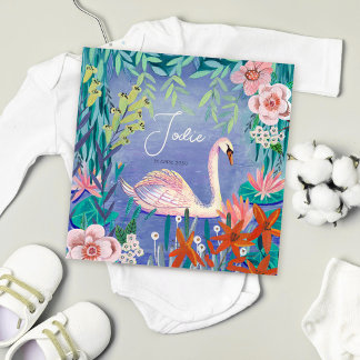 Anuncio de nacimiento de pájaro cisne