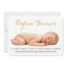 Anuncio de nacimiento de Personalizado de eleganci