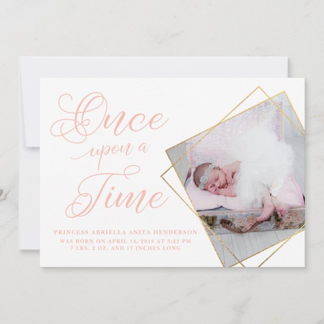 Anuncio de Nacimiento de Princesa Érase Una Vez (Anverso)