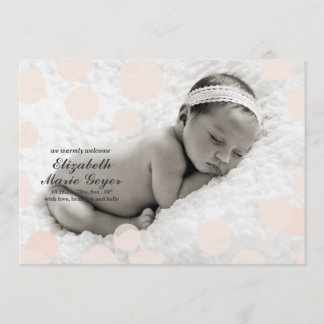 Anuncio de nacimiento de punto de polka // Confett