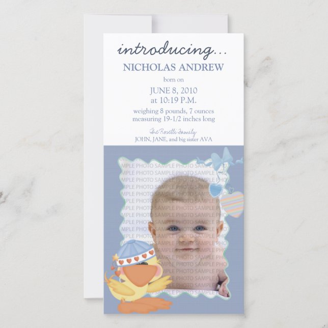 Anuncio de nacimiento de Quack Quack Baby :: 01 (Anverso)