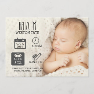 Anuncio de nacimiento de recién nacidos