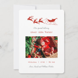 Anuncio de nacimiento de renos y Navidades de trin