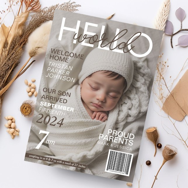 Anuncio de nacimiento de revista mundial de bebés (Subido por el creador)